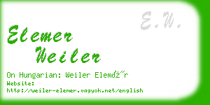 elemer weiler business card